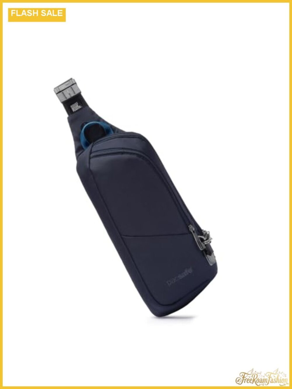 Anti Theft Crossbody Pack RFID Safe Lockable Zippers Polyester Travel Sling